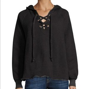 Wildfox lace up hoodie
